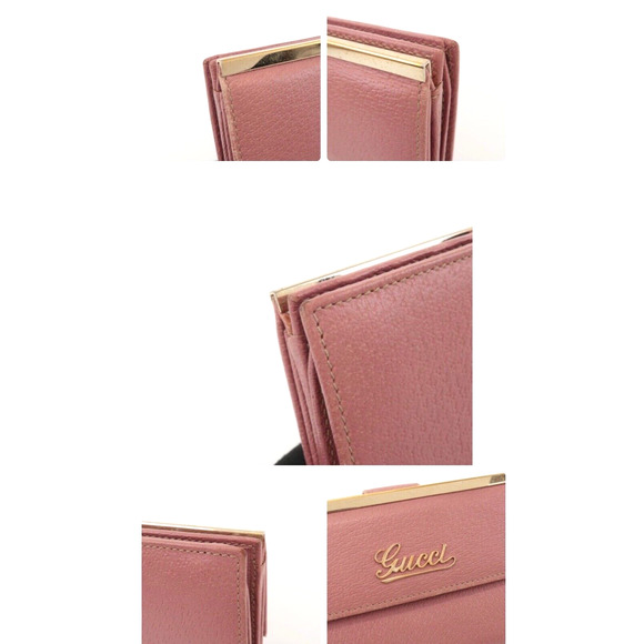 Authentic Pink GUCCI Leather Bi-fold Long Wallet with Gold Toned Hardware - Picture 7 of 9